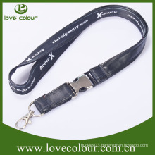 Factory cheap custom leather lanyard no minimum order